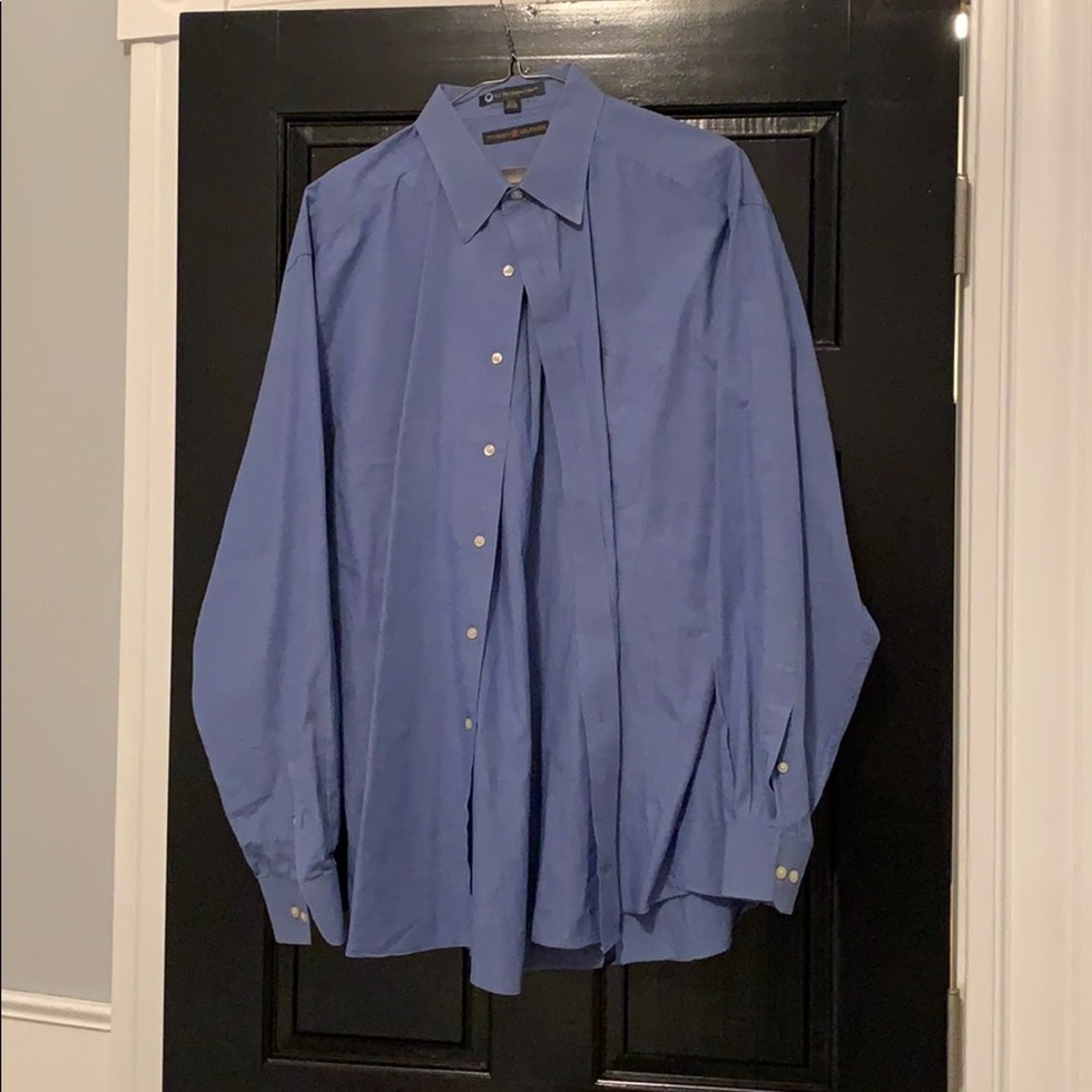 Tommy Hilfiger blue button up dress shirt